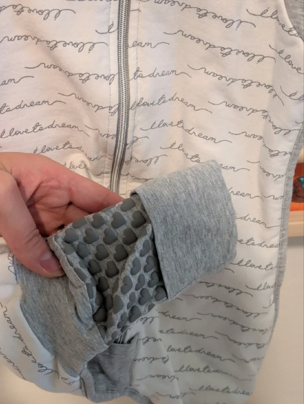Love to dream Grey & White Short Sleeve Footed One-Piece